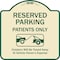 Signmission Designer Series-Reserved Parking Patients Violators Will Be Towed Away At, 18" x 18", TG-1818-9902 A-DES-TG-1818-9902 - alternate 1